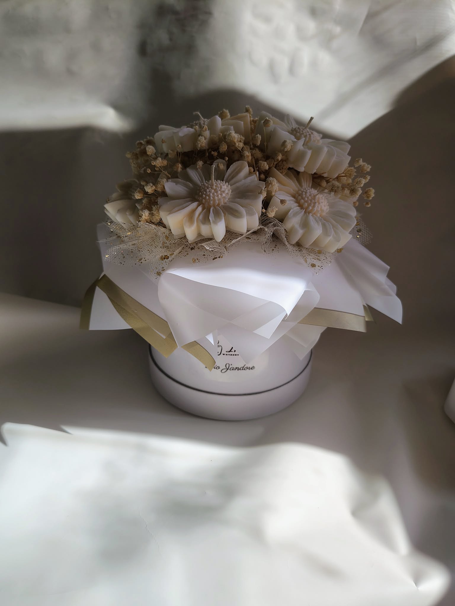 Candle Flower box ze świec sojowych – prezent na Komunia/Urodziny - obrazek 2