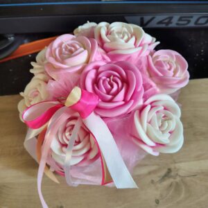 Candle Flower box ze świec sojowych – prezent na Komunia/Urodziny