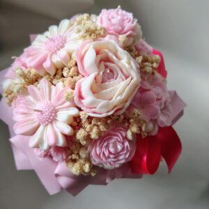 Candle Flower box ze świec sojowych – prezent na Komunia/Urodziny